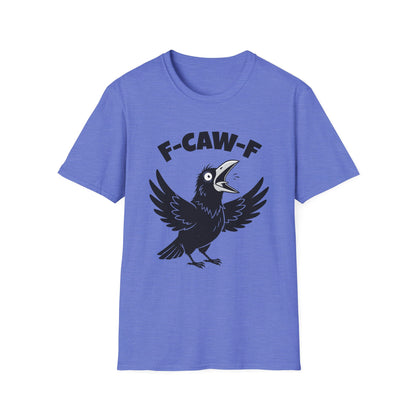 Heather Royal Crow F-CAW-F T-Shirt - Funny - Humorous - Bird Squawking