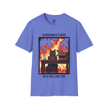 Heather Royal Schrödinger’s Mood T-Shirt - Dualistic Feeling of Circumstances Either Being Fine or Not Fine