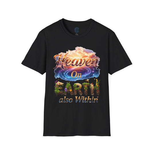 Heaven On Earth & Within - Black Graphic T-Shirt