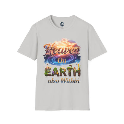 Heaven On Earth & Within - Ice Grey Graphic T-Shirt