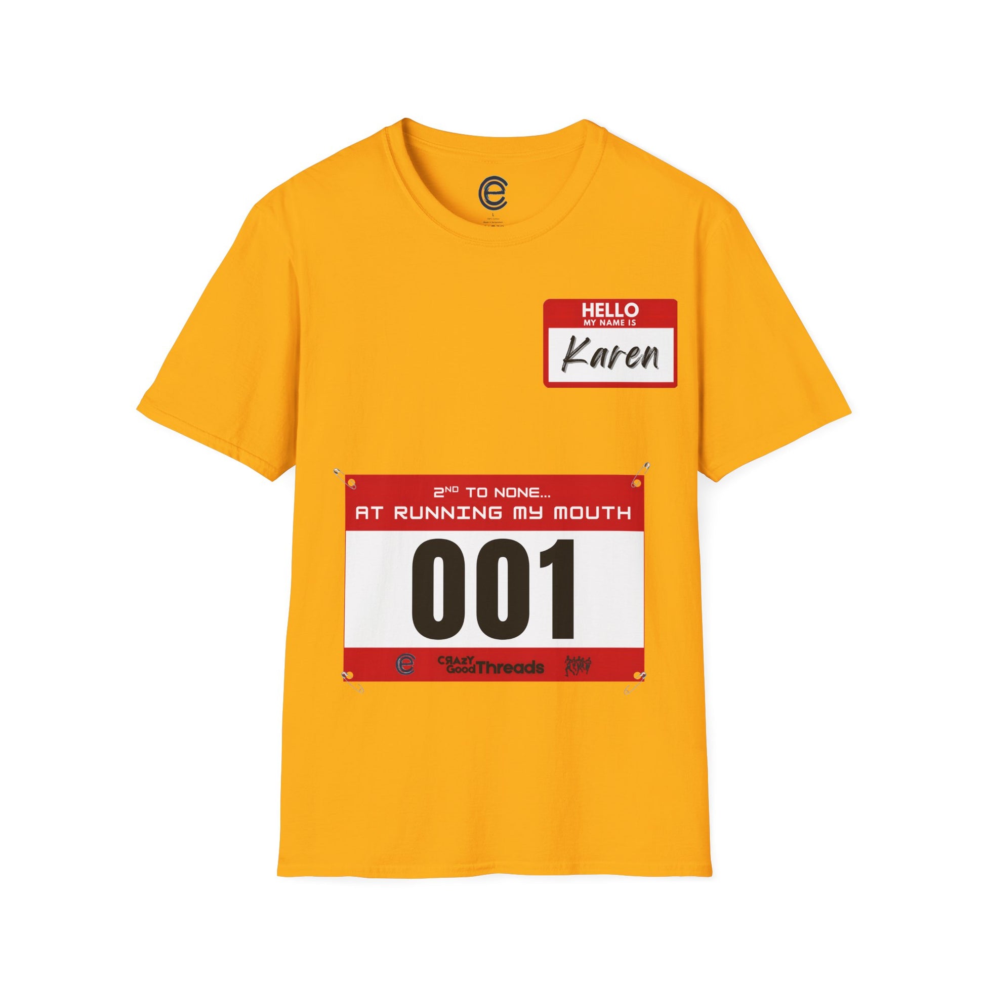Hello, My Name is Karen - Gold Graphic T-Shirt