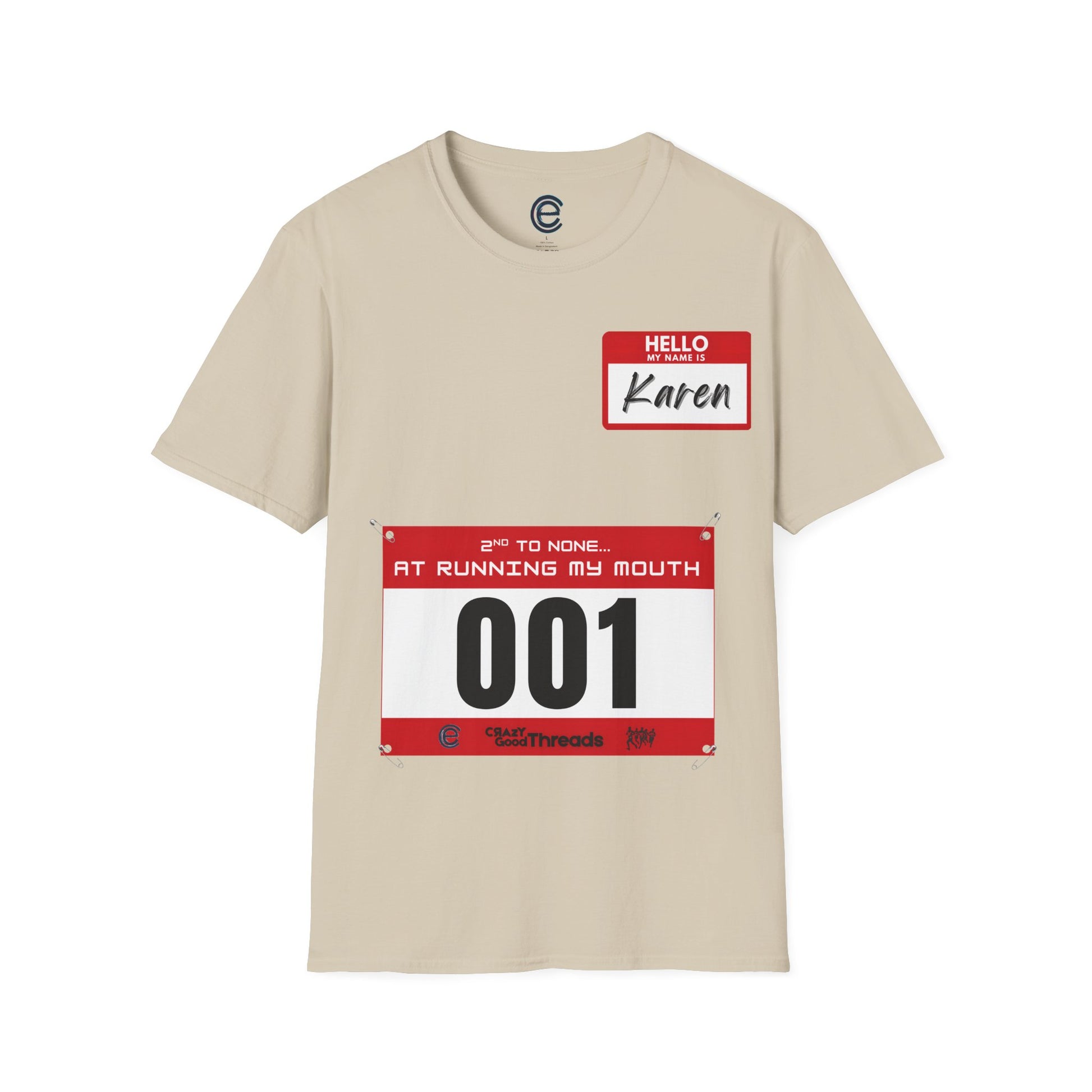 Hello, My Name is Karen - Sand Graphic T-Shirt