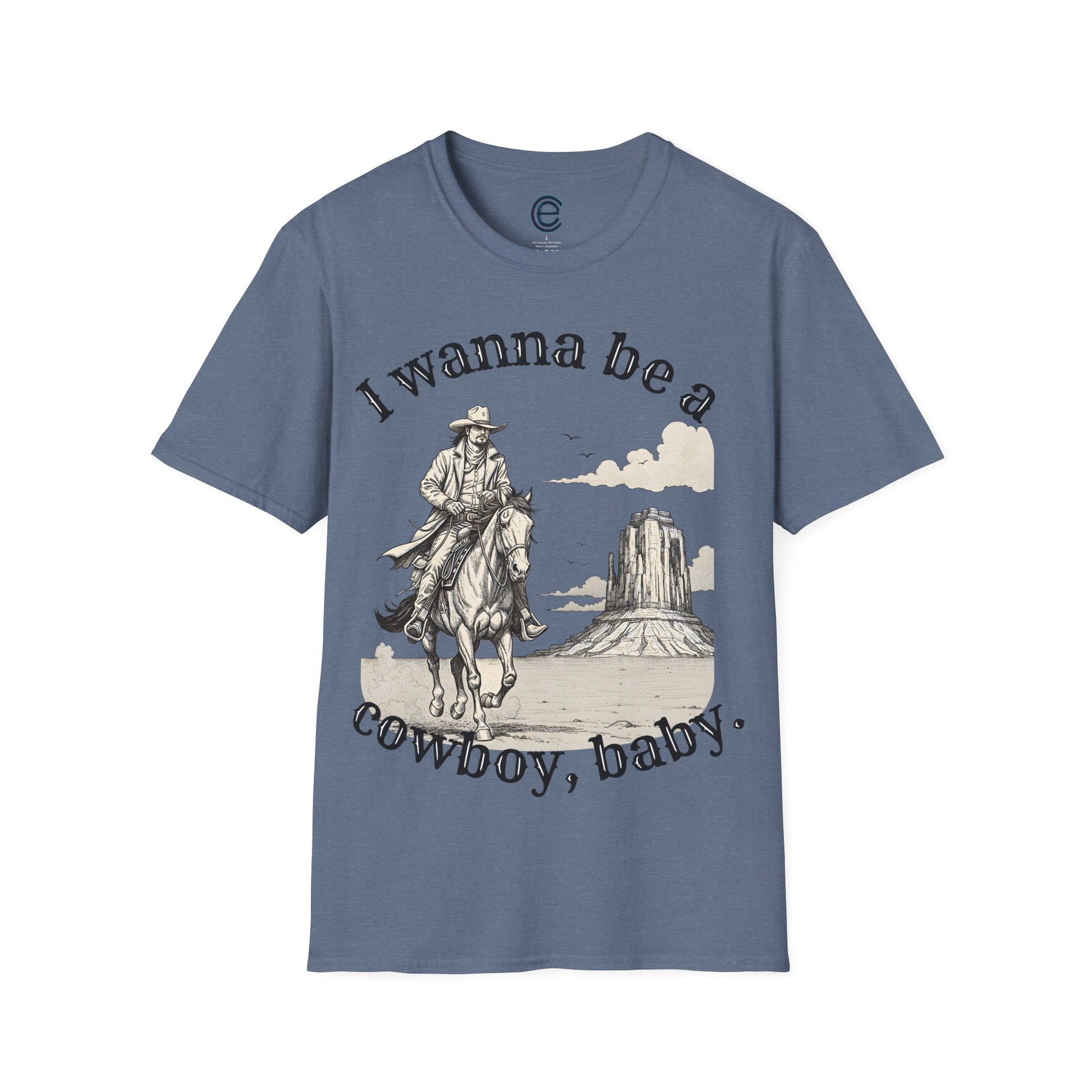 I Wanna Be A Cowboy - Cornsilk Graphic T-Shirt