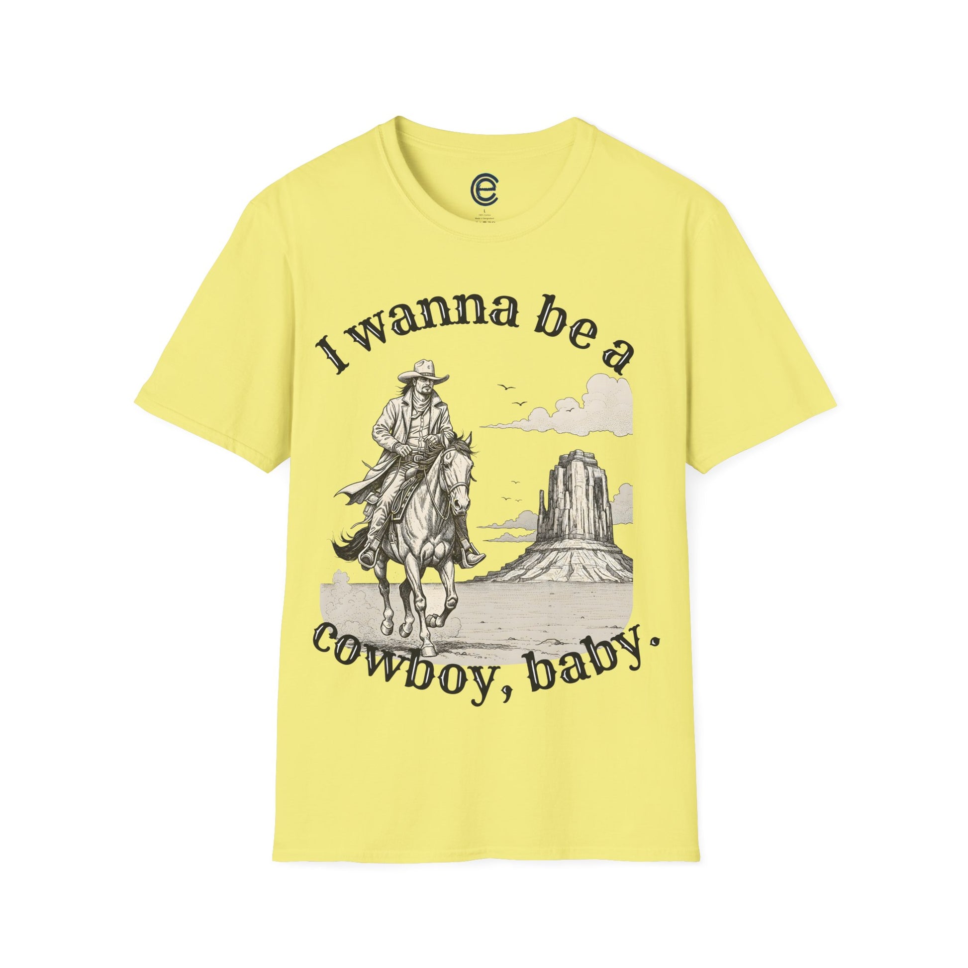 I Wanna Be A Cowboy - Heather Irish Green Graphic T-Shirt