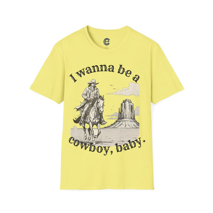 I Wanna Be A Cowboy - Heather Irish Green Graphic T-Shirt
