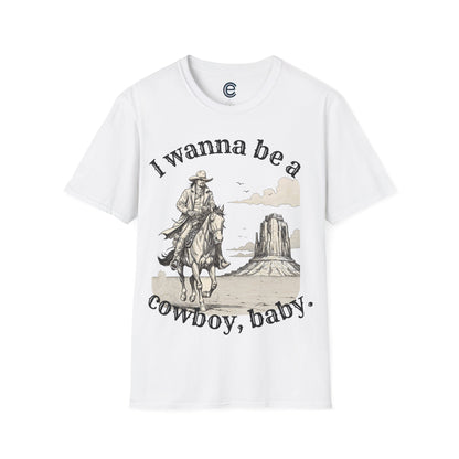 I Wanna Be A Cowboy - Red Graphic T-Shirt