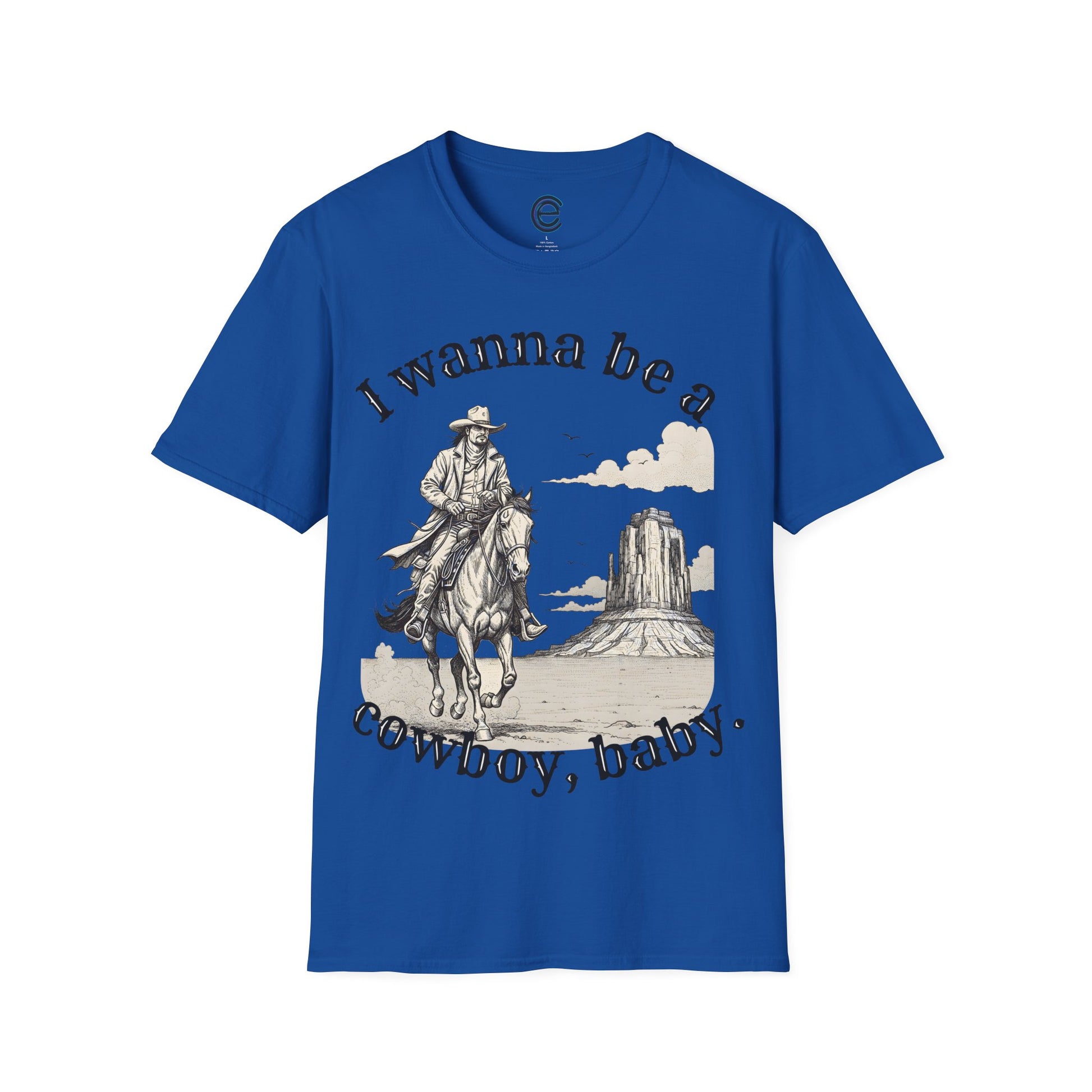 I Wanna Be A Cowboy - Sand Graphic T-Shirt