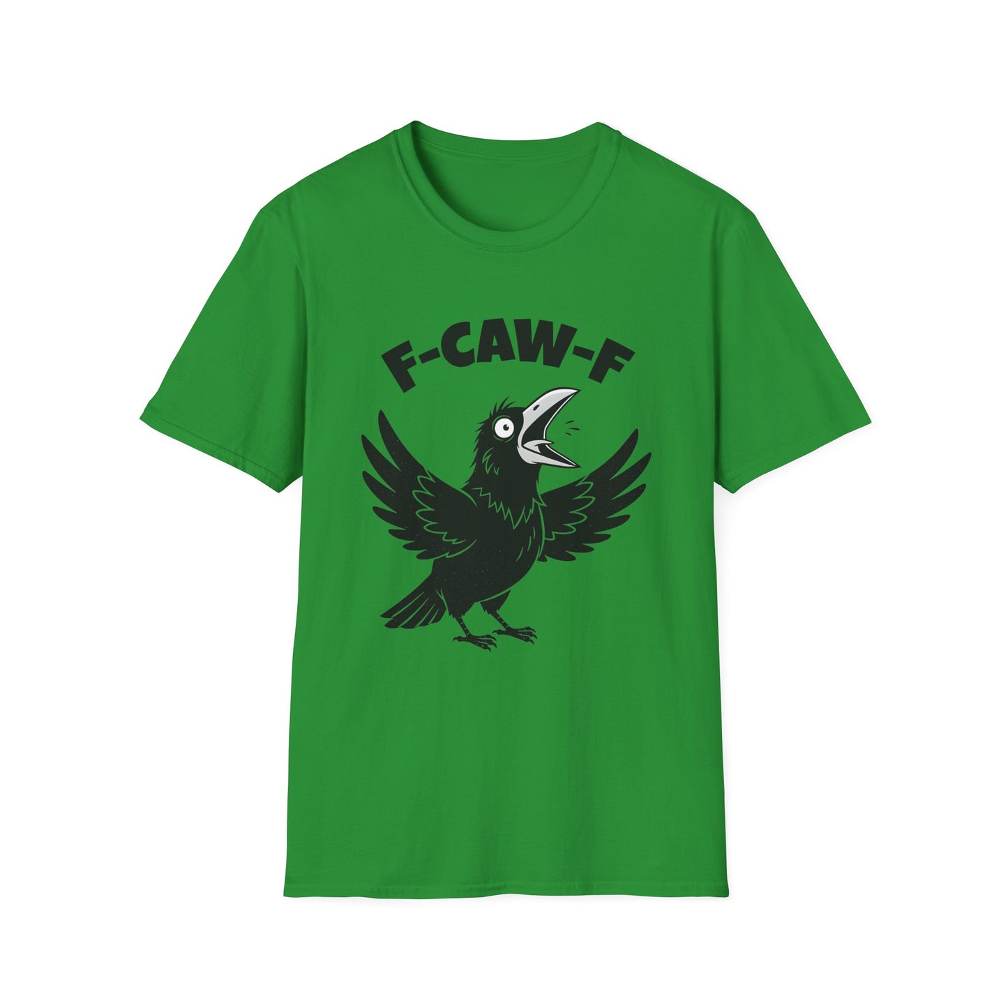 Irish Green Crow F-CAW-F T-Shirt - Funny - Humorous - Bird Squawking