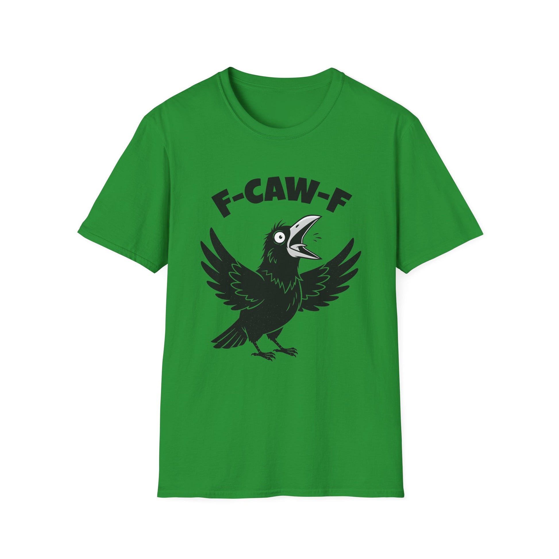 Irish Green Crow F-CAW-F T-Shirt - Funny - Humorous - Bird Squawking
