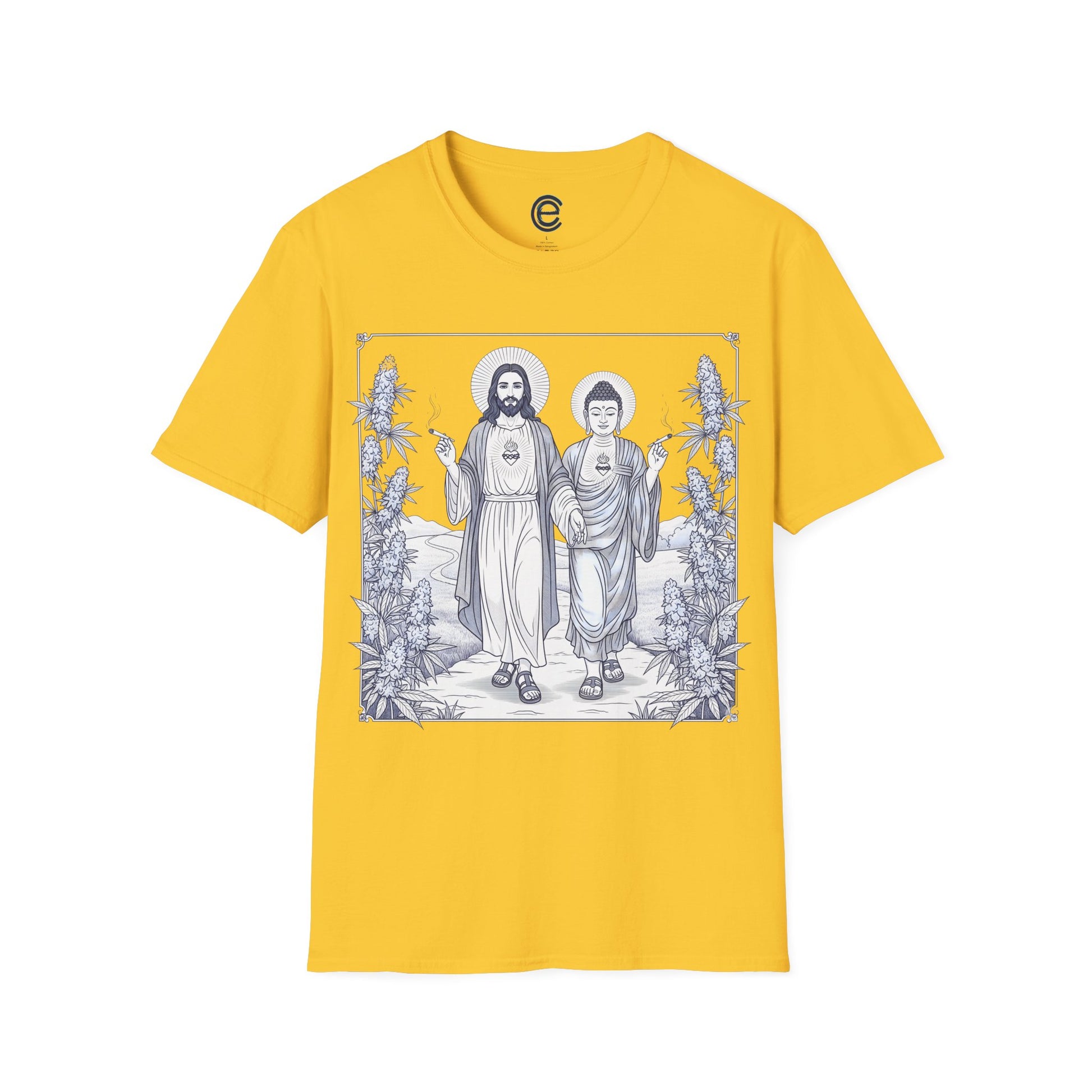 Jesus & Buddha - Daisy Graphic T-Shirt