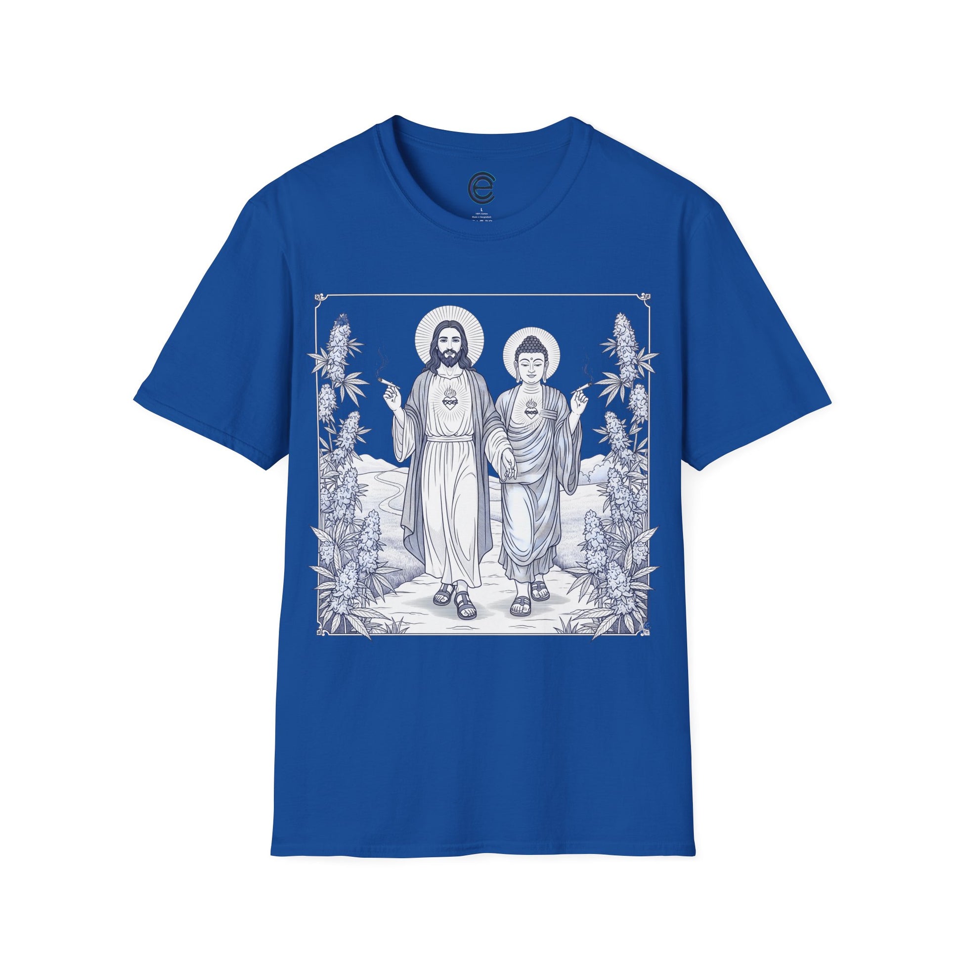 Jesus & Buddha - Royal Graphic T-Shirt