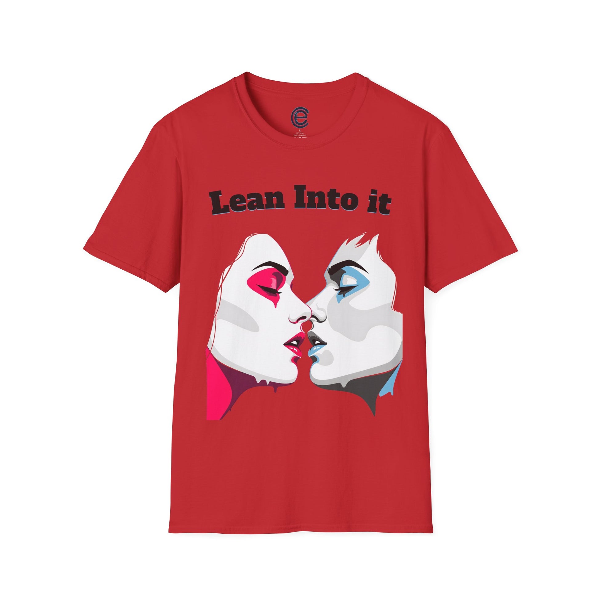 Lean Into It - Red Graphic T-Shirt