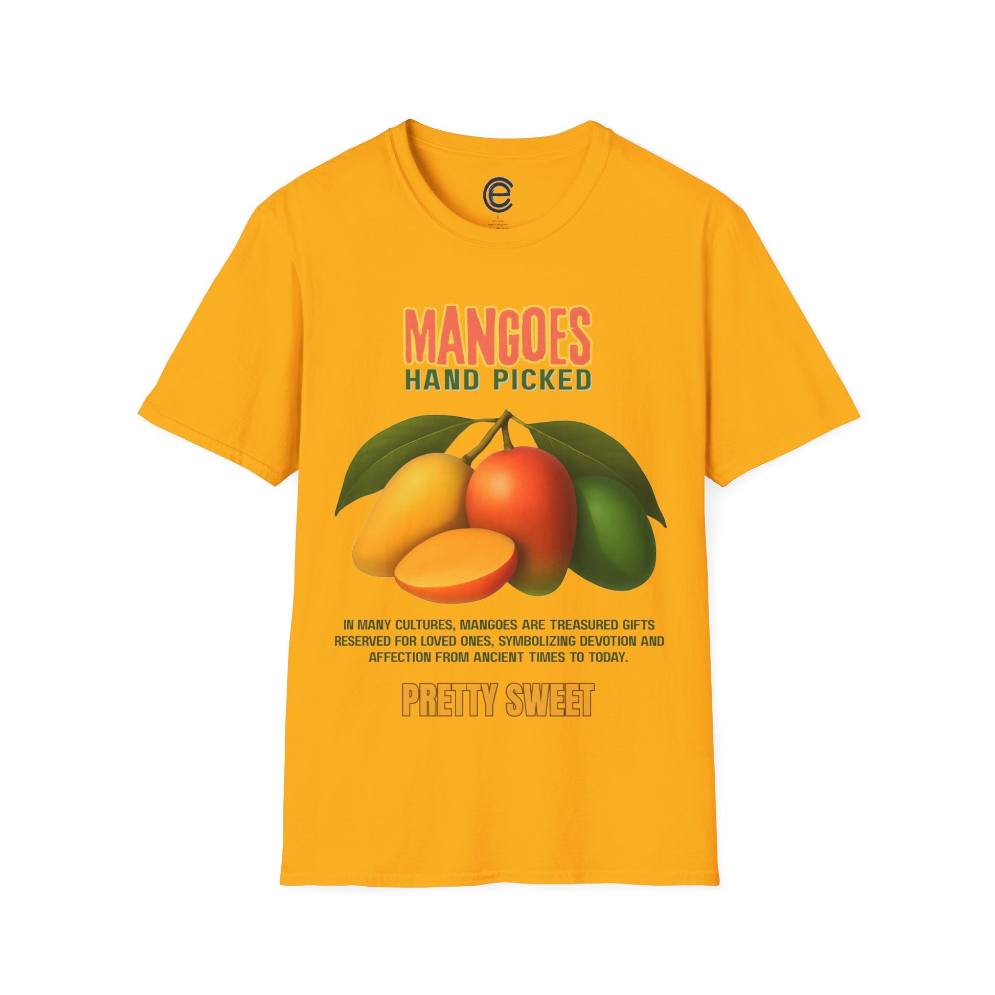 Mangoes Hand Picked - Gold Graphic T-Shirt