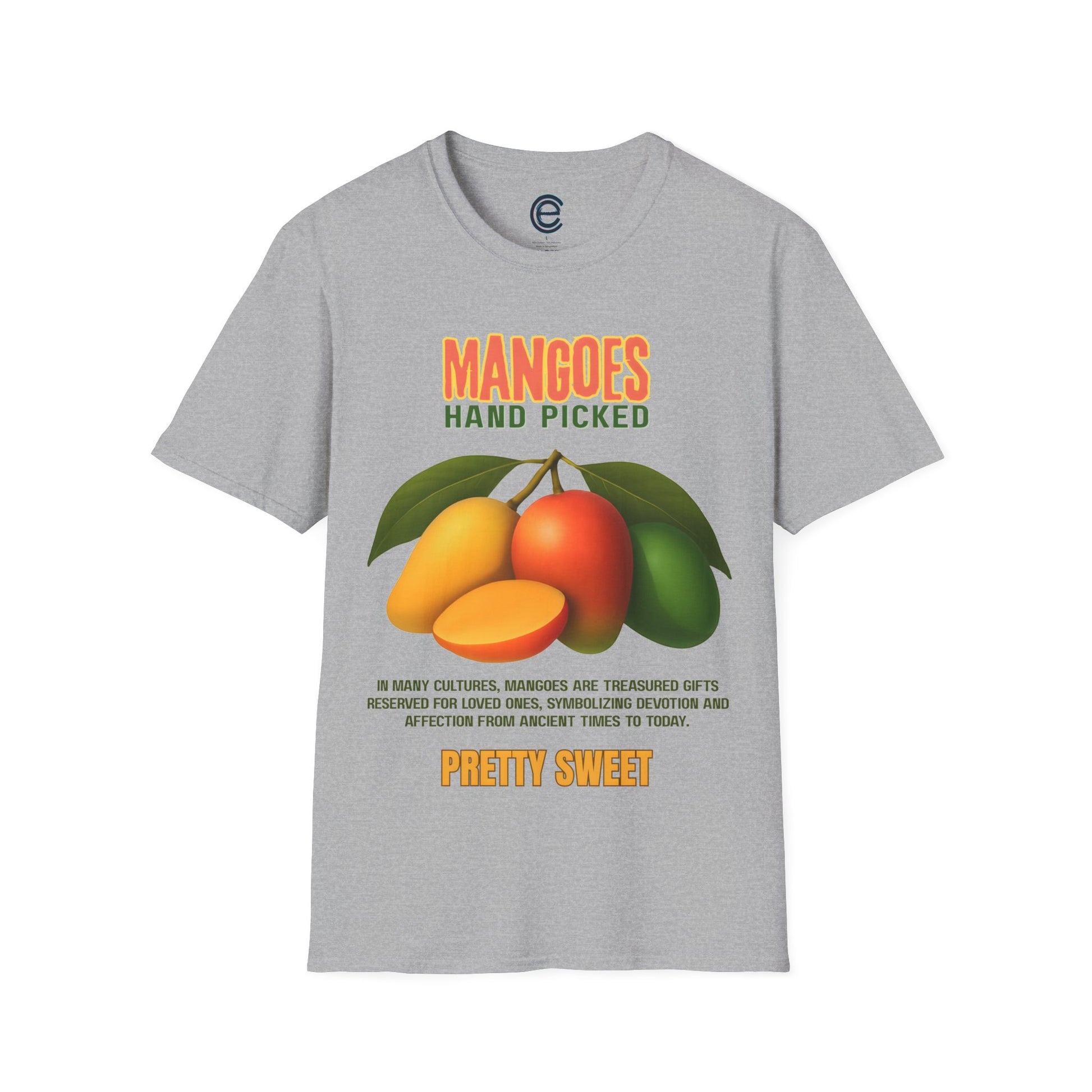 Mangoes Hand Picked - Sport Grey Graphic T-Shirt