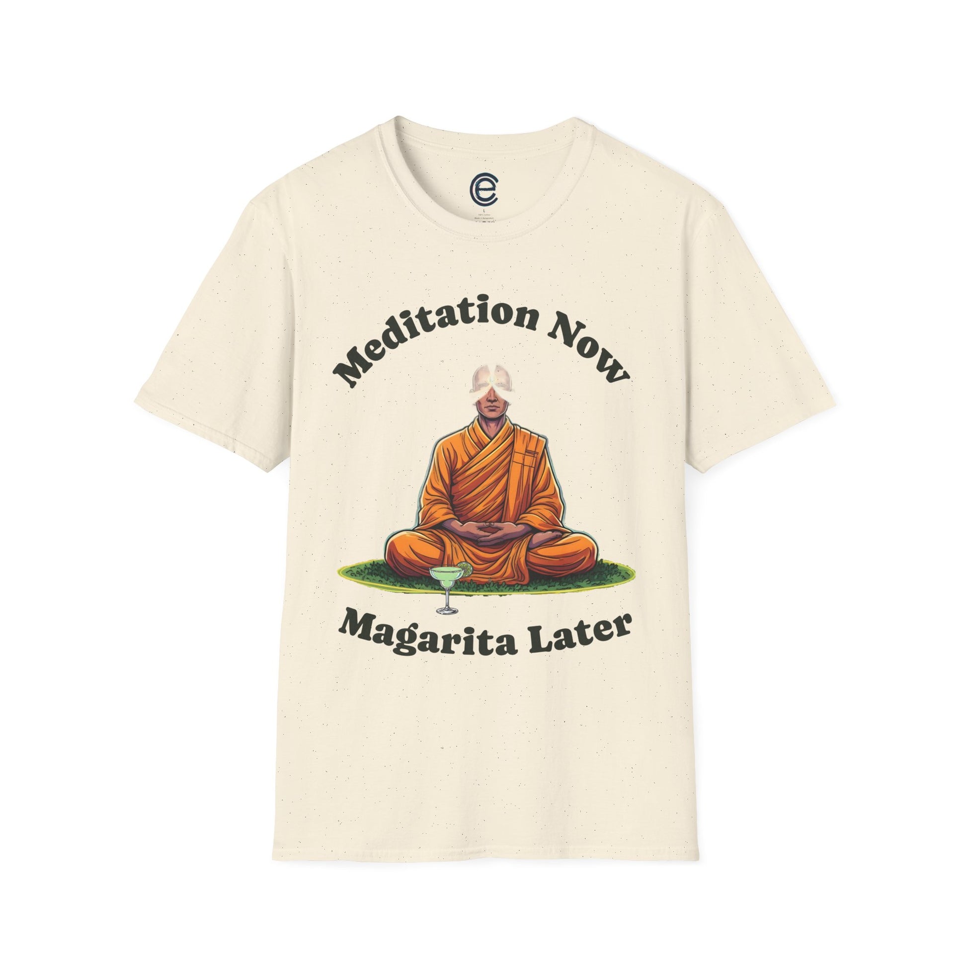 Meditation Now, Margarita Later - Natural Graphic T-Shirt