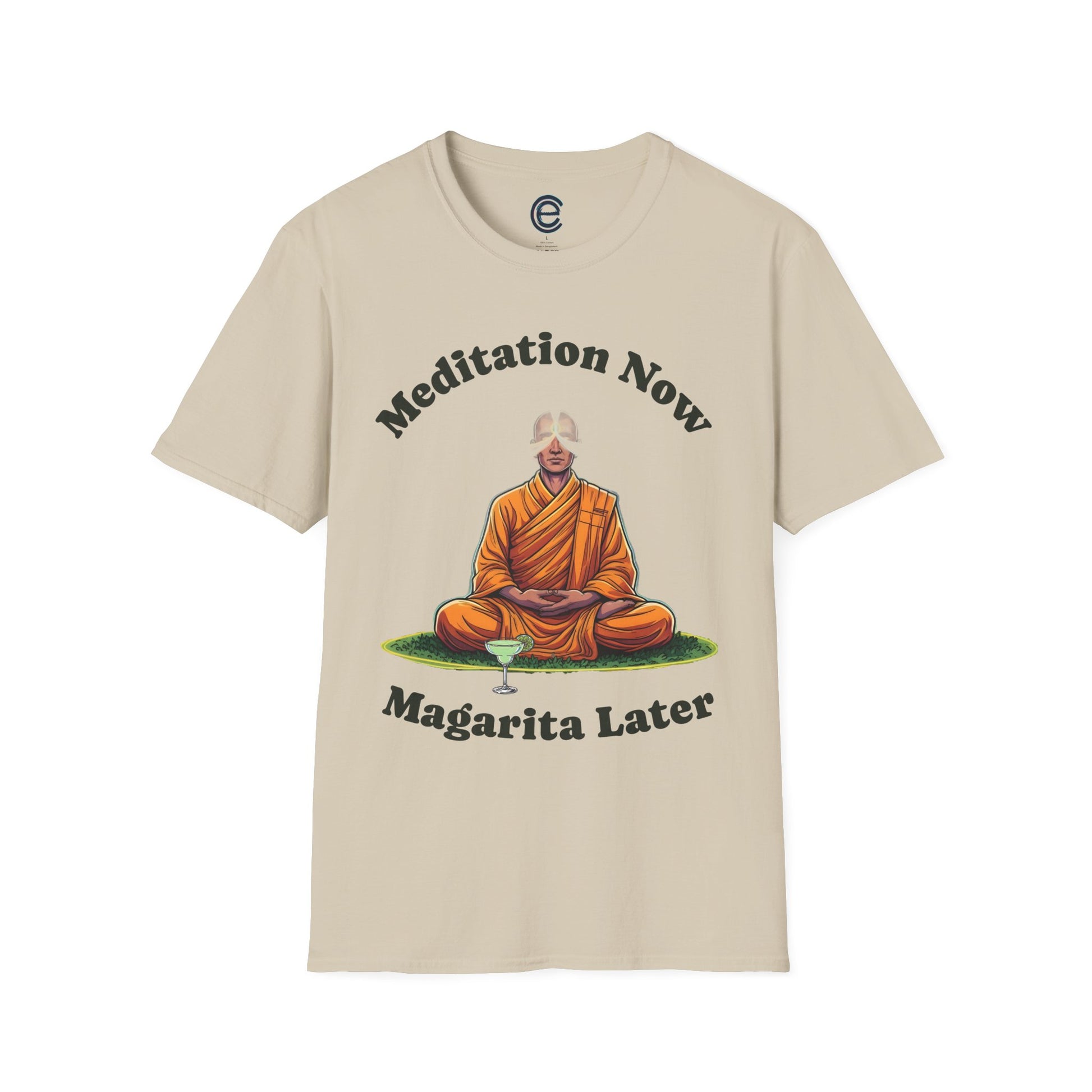 Meditation Now, Margarita Later - Sand Graphic T-Shirt
