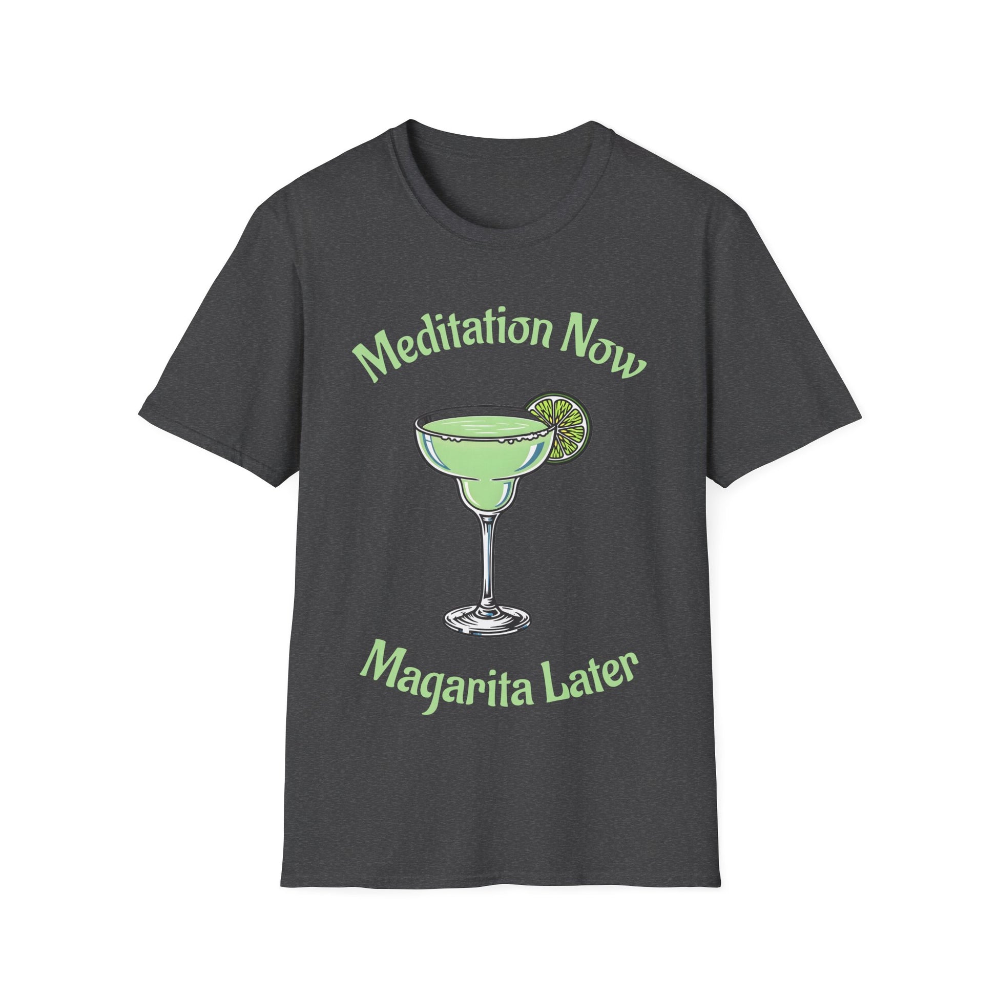 Meditation & Margarita - Dark Heather Graphic T-Shirt
