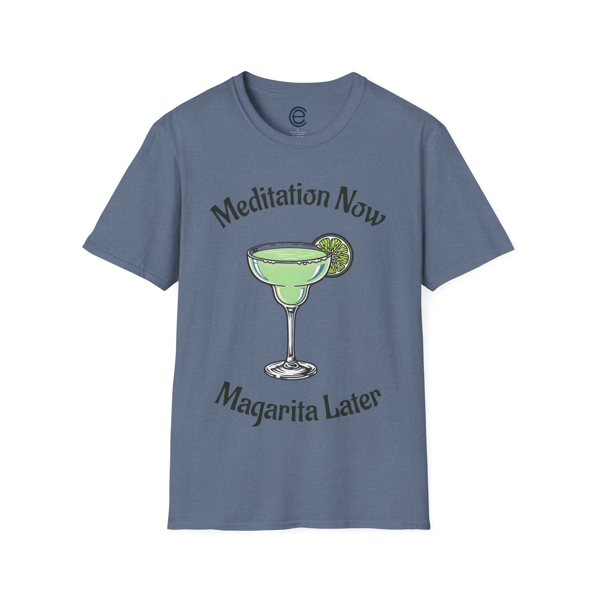 Meditation & Margarita - Heather Indigo Graphic T-Shirt