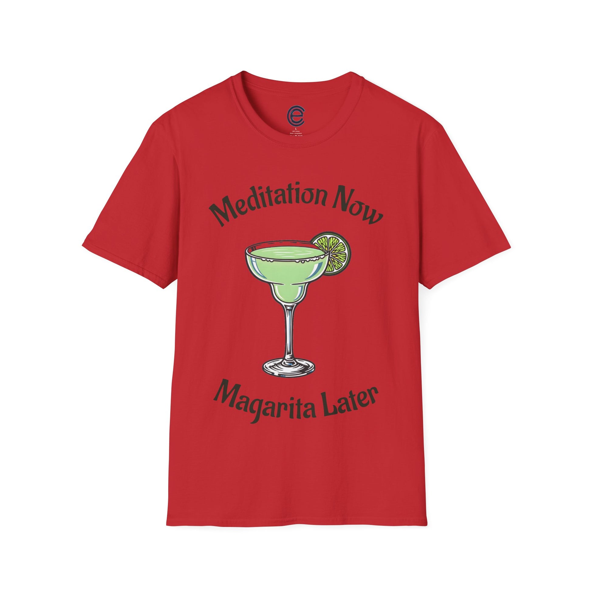 Meditation & Margarita - Red Graphic T-Shirt