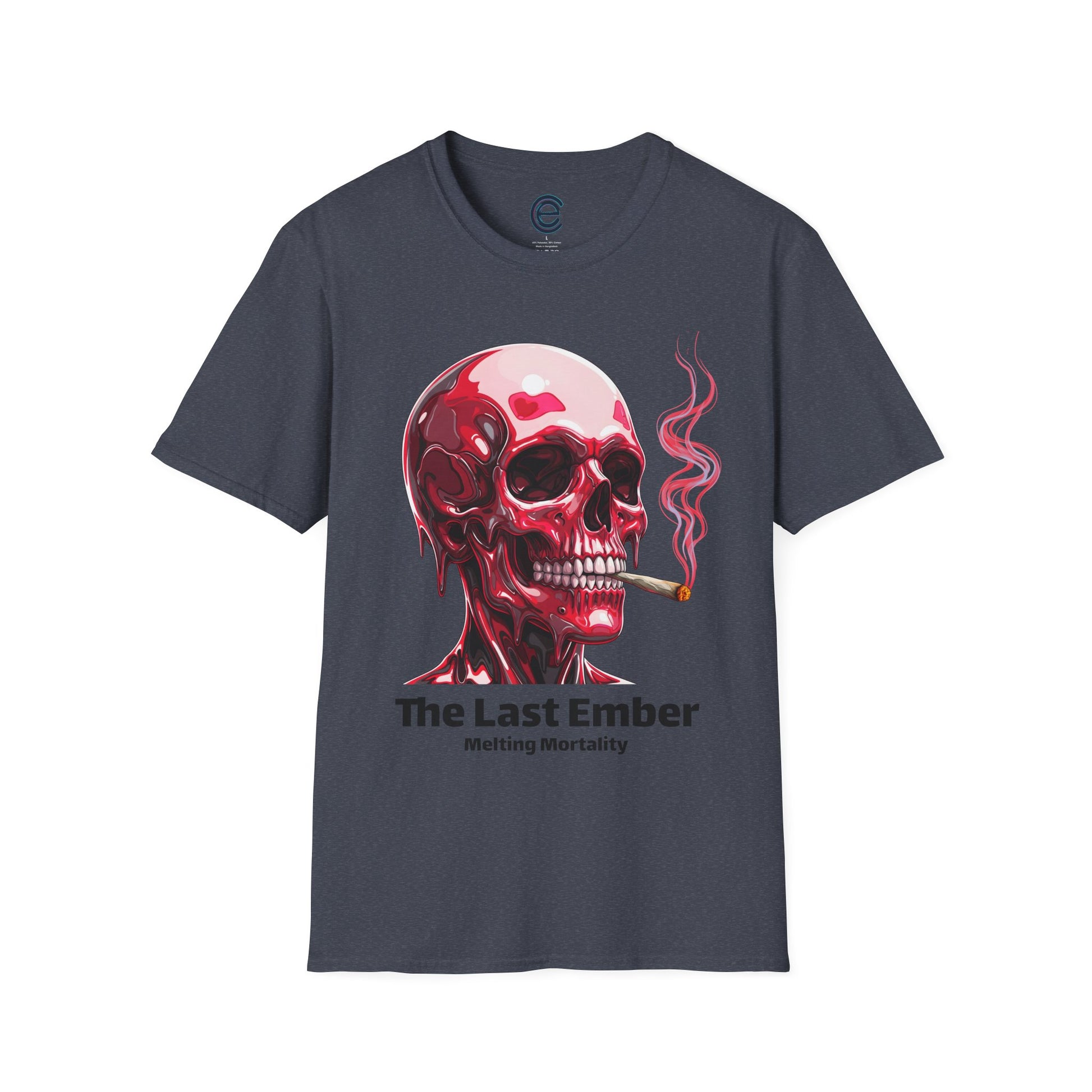 Melting Mortality - Heather Navy Graphic T-Shirt