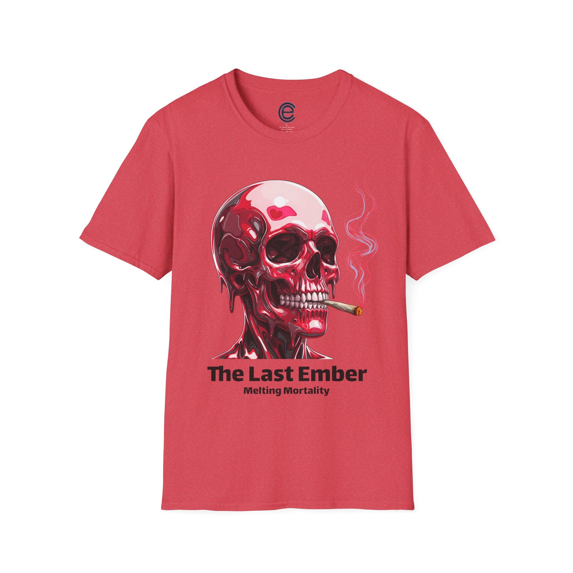Melting Mortality - Heather Red Graphic T-Shirt