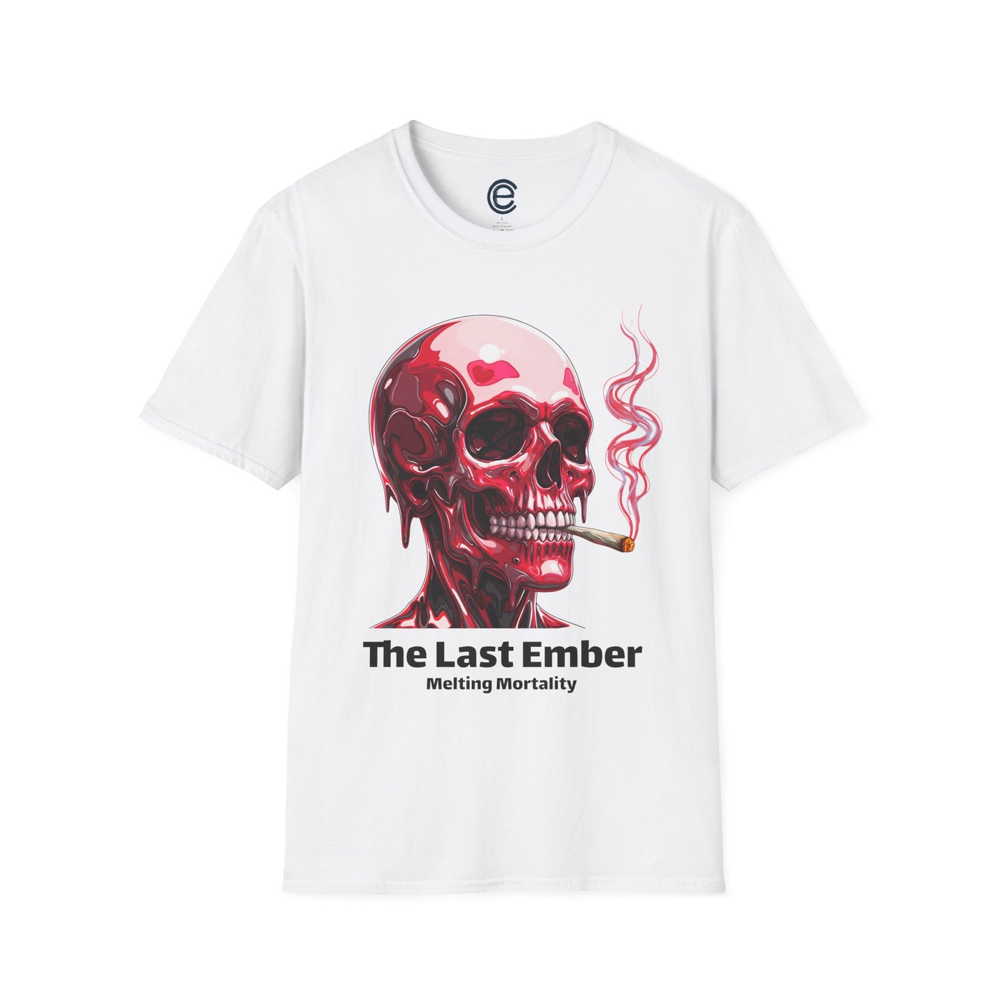 Melting Mortality - White Graphic Tee: Sobriety Impaired, Psychedelic, Mercurial Face. Existential, Mortality, High, Melting, Beautifully Unhinged