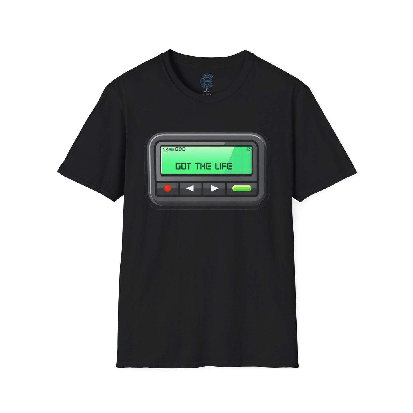 Msg from God - Black Graphic Tee: Divinely Guided, You Got the Life, Pager Message. Gratitude, Consciousness, Korn, Got the Life, Sacred