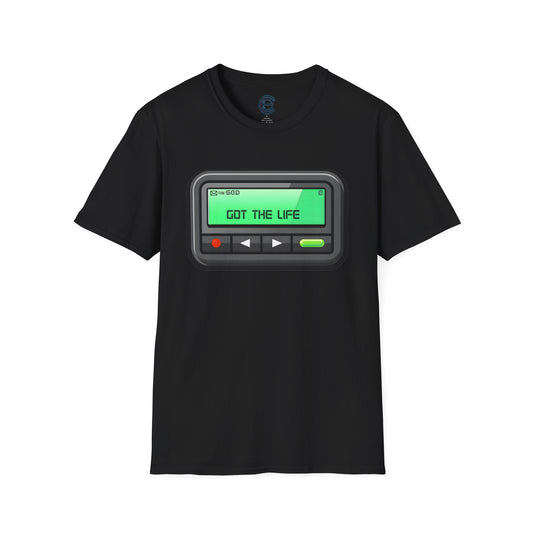 Msg from God - Black Graphic Tee: Divinely Guided, You Got the Life, Pager Message. Gratitude, Consciousness, Korn, Got the Life, Sacred