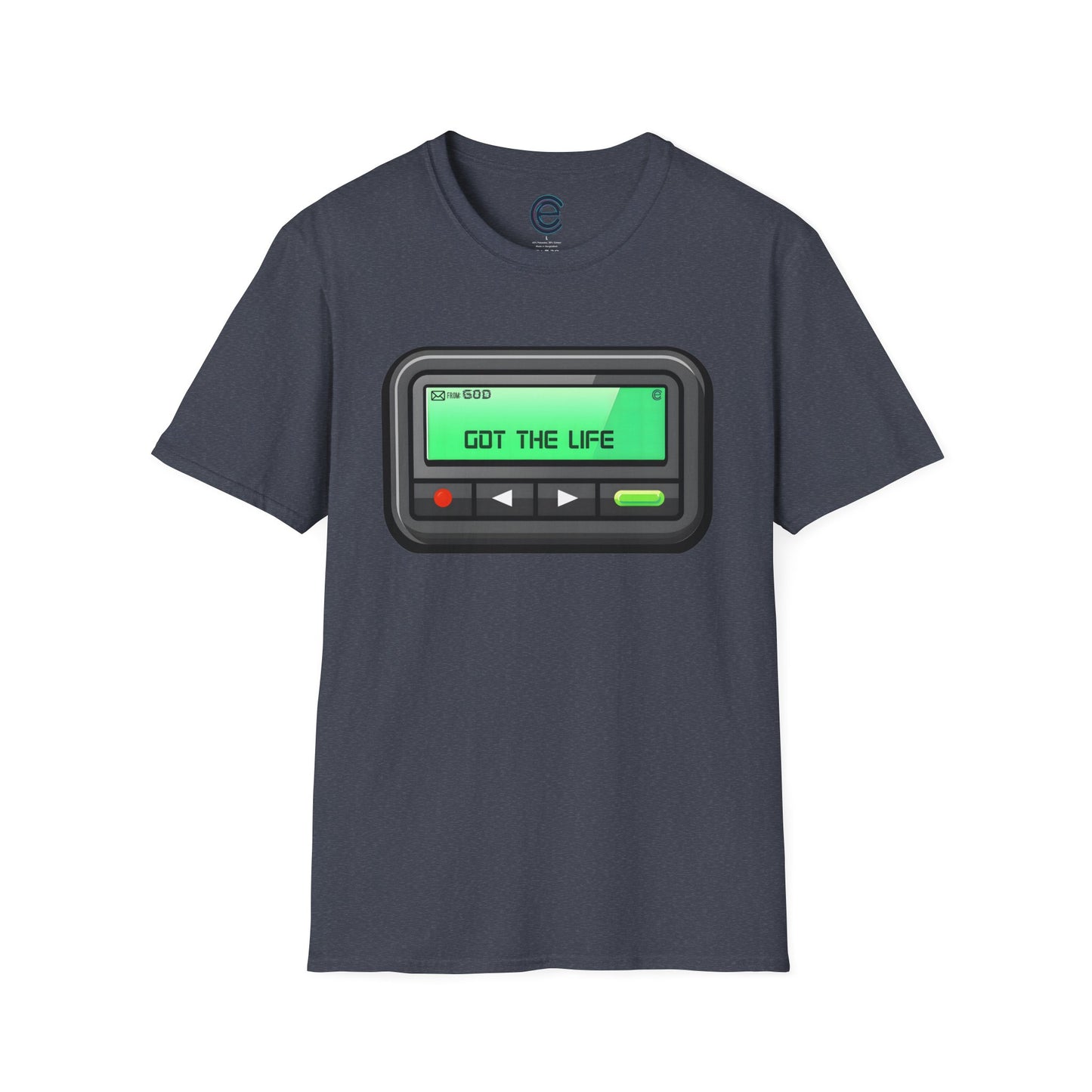 Msg from God - Heather Navy Graphic T-Shirt