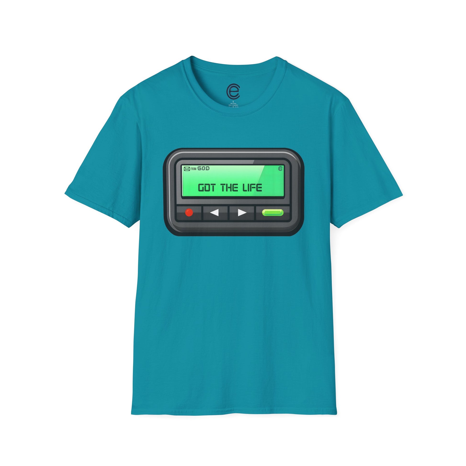 Msg from God - Tropical Blue Graphic T-Shirt