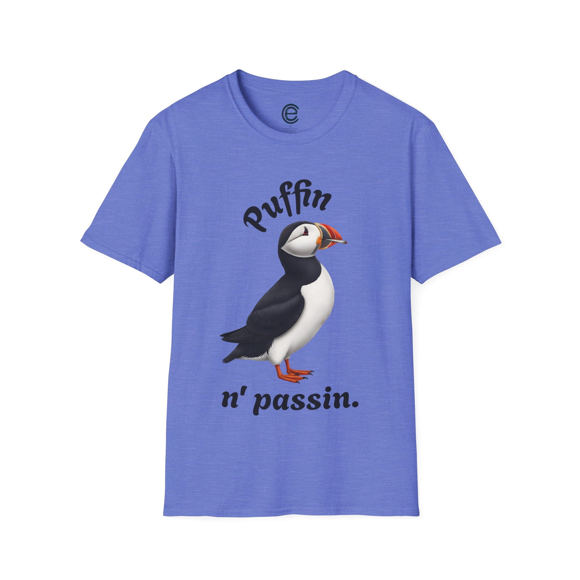 Puffin n' Passin - Heather Royal Graphic T-Shirt