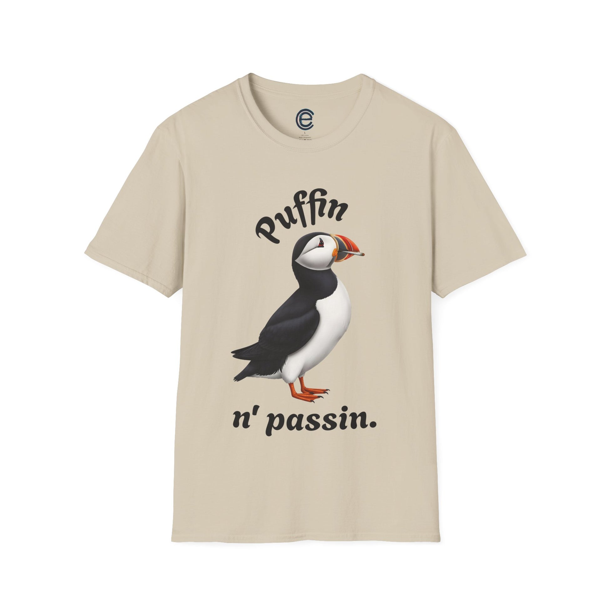 Puffin n' Passin - Sand Graphic T-Shirt
