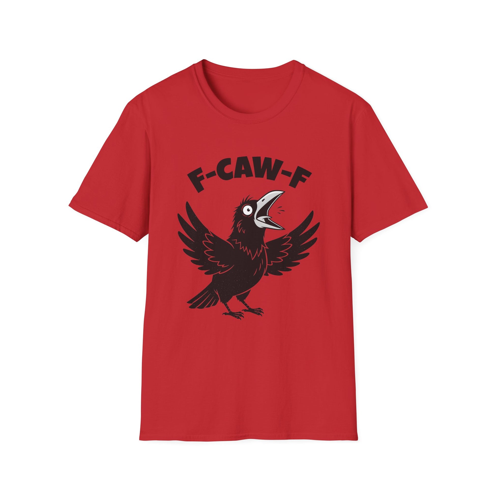 Red Crow F-CAW-F T-Shirt - Funny - Humorous - Bird Squawking