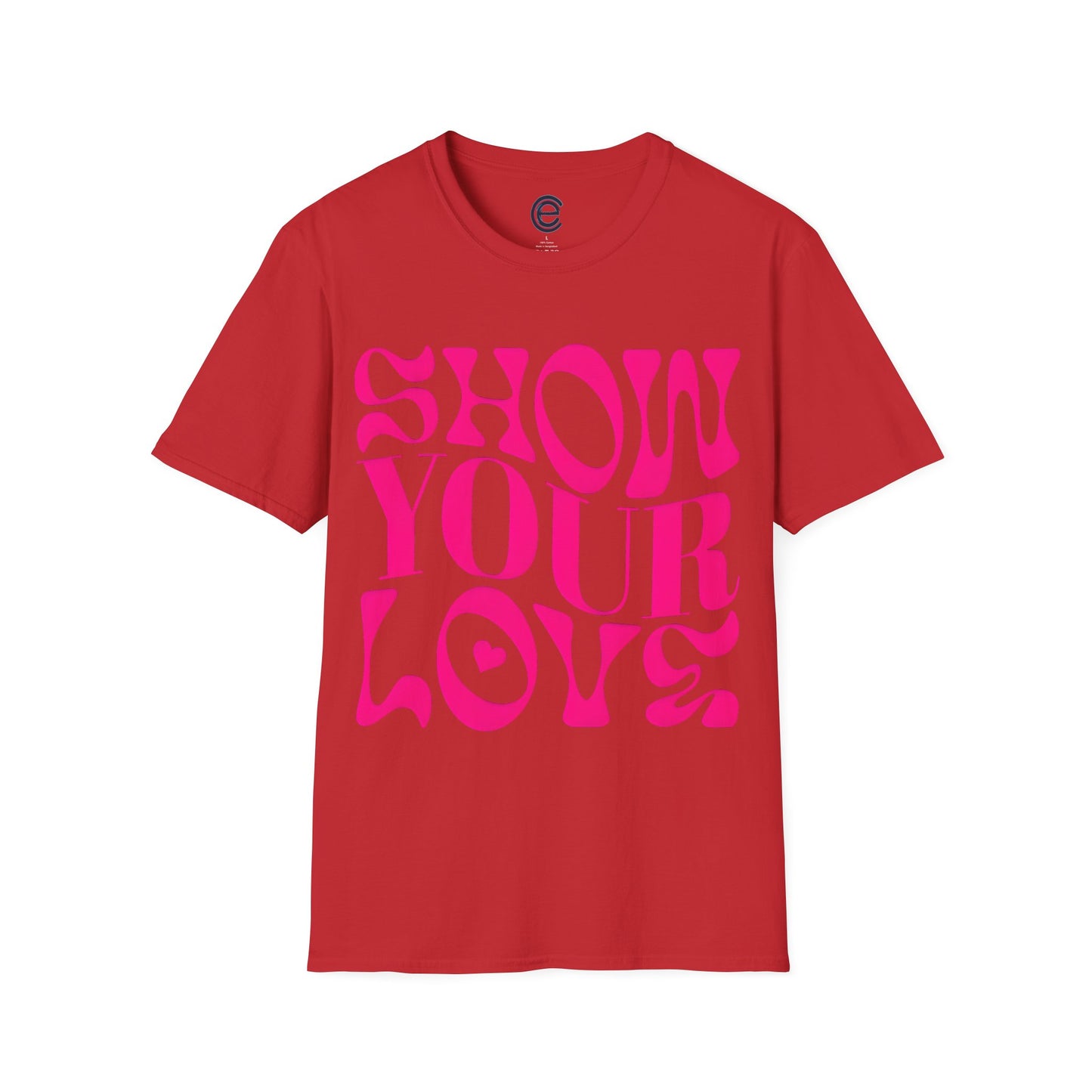 Show Your Love - Heather Navy Graphic T-Shirt