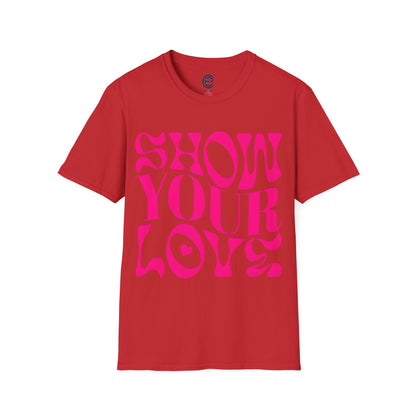 Show Your Love - Heather Navy Graphic T-Shirt