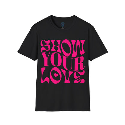 Show Your Love - Tropical Blue Graphic T-Shirt