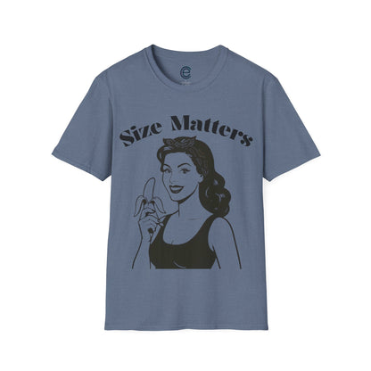 Size Matters - Heather Indigo Graphic T-Shirt