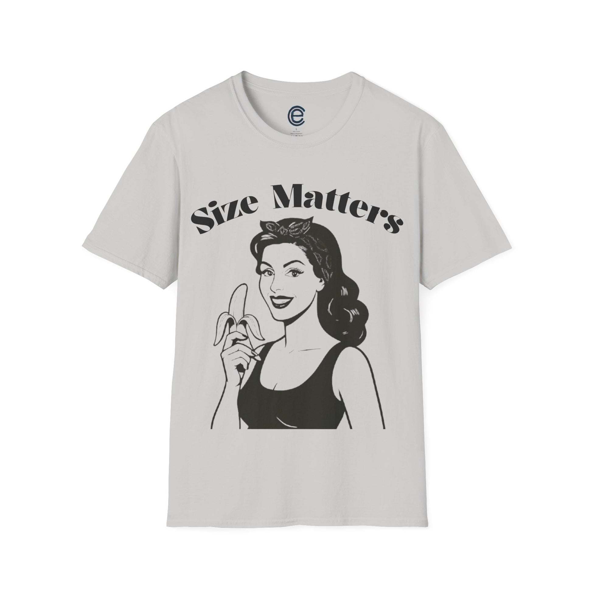 Size Matters - Ice Grey Graphic T-Shirt