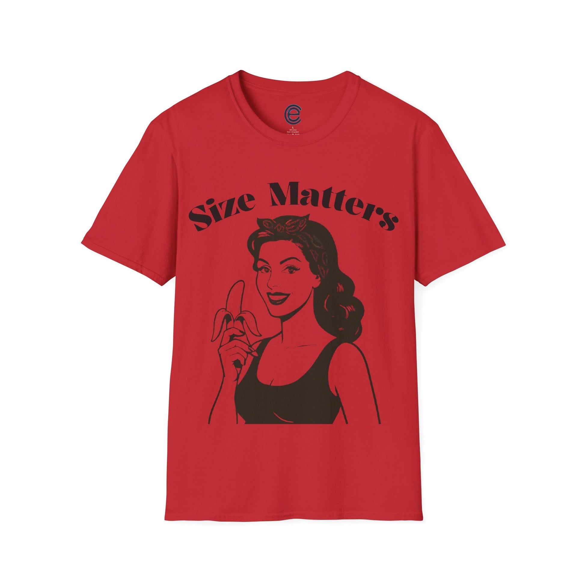 Size Matters - Red Graphic T-Shirt