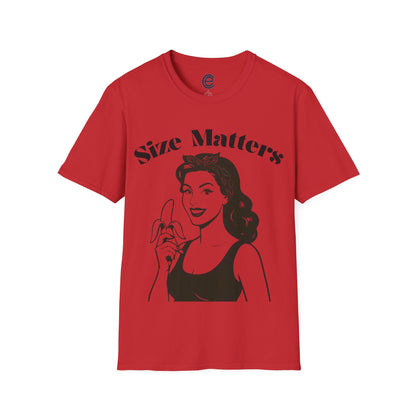Size Matters - Red Graphic T-Shirt