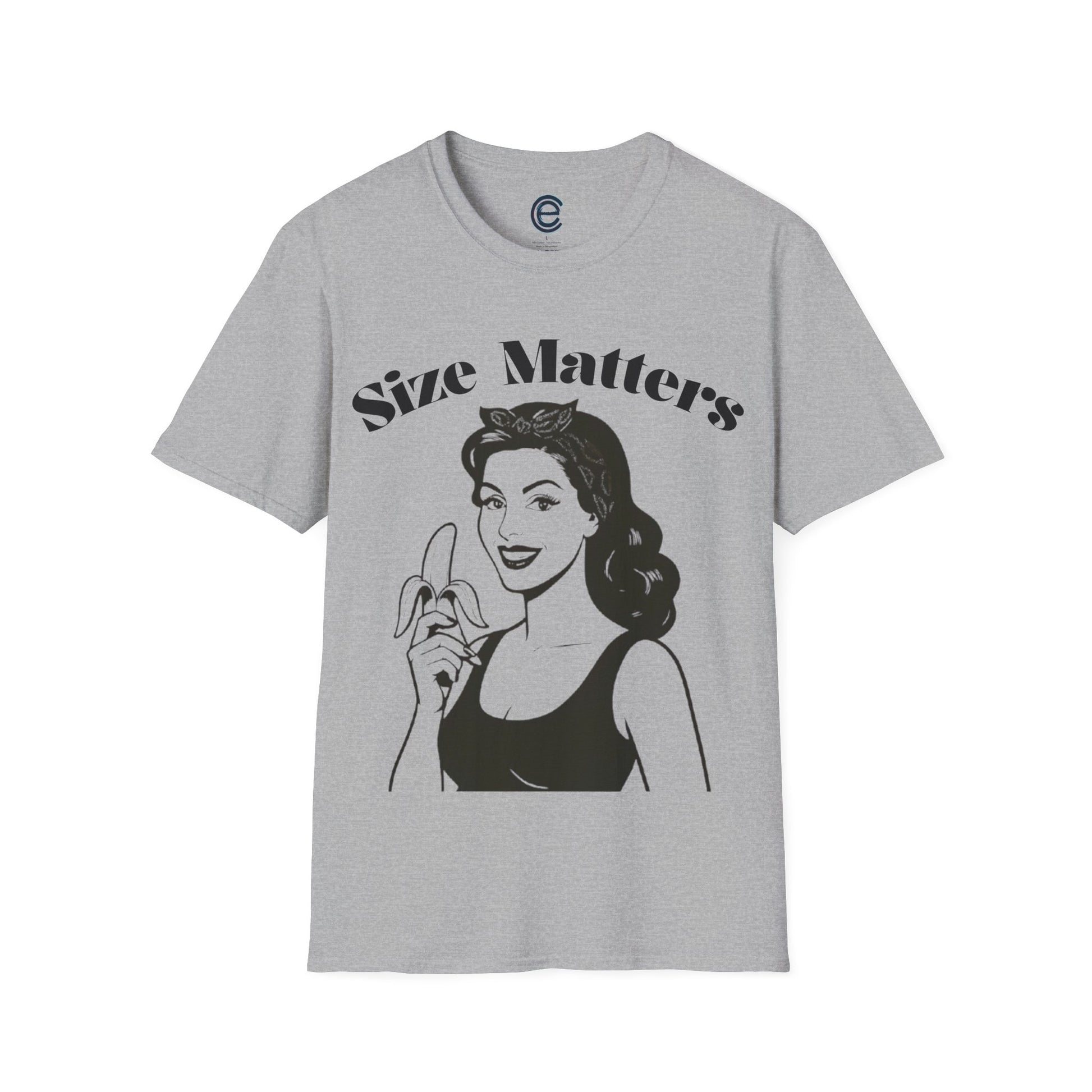 Size Matters - Sport Grey Graphic T-Shirt