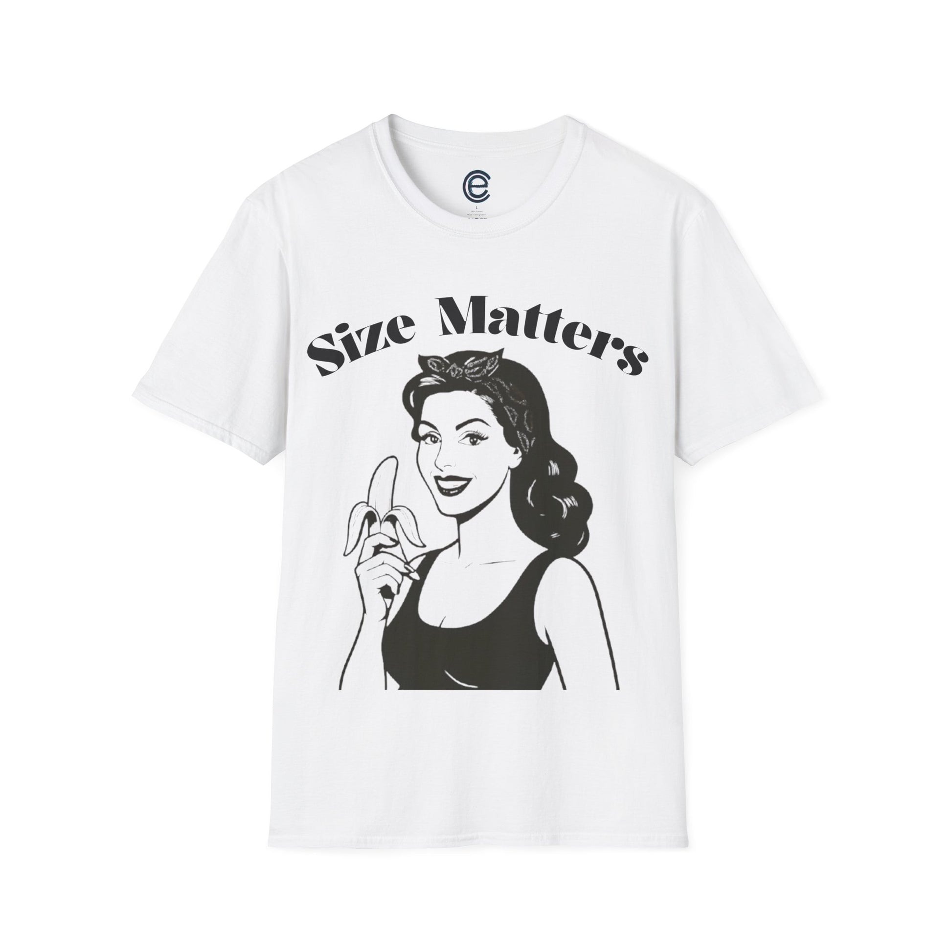 Size Matters - White Graphic T-Shirt
