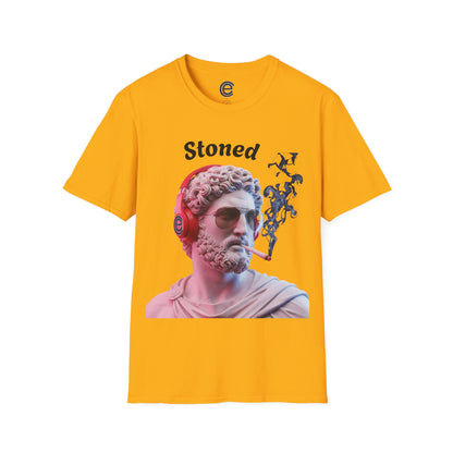 Stoned Smoker - Black Graphic T-Shirt