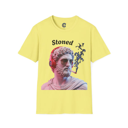 Stoned Smoker - Gold Graphic T-Shirt