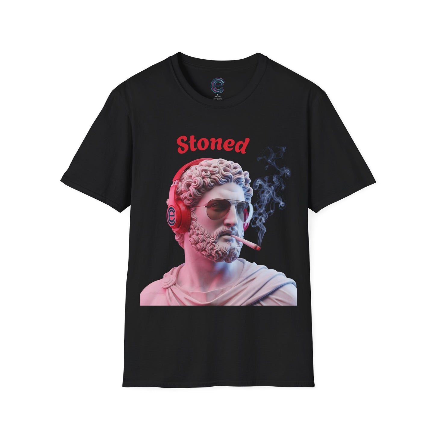 Stoned Smoker - Light Blue Graphic T-Shirt
