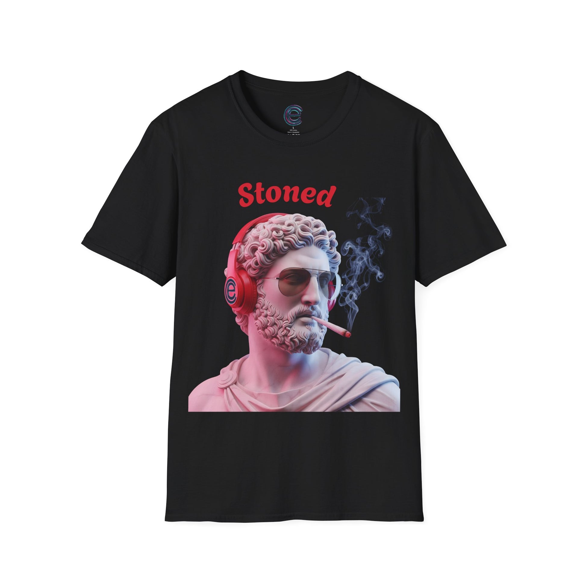 Stoned Smoker - Light Blue Graphic T-Shirt
