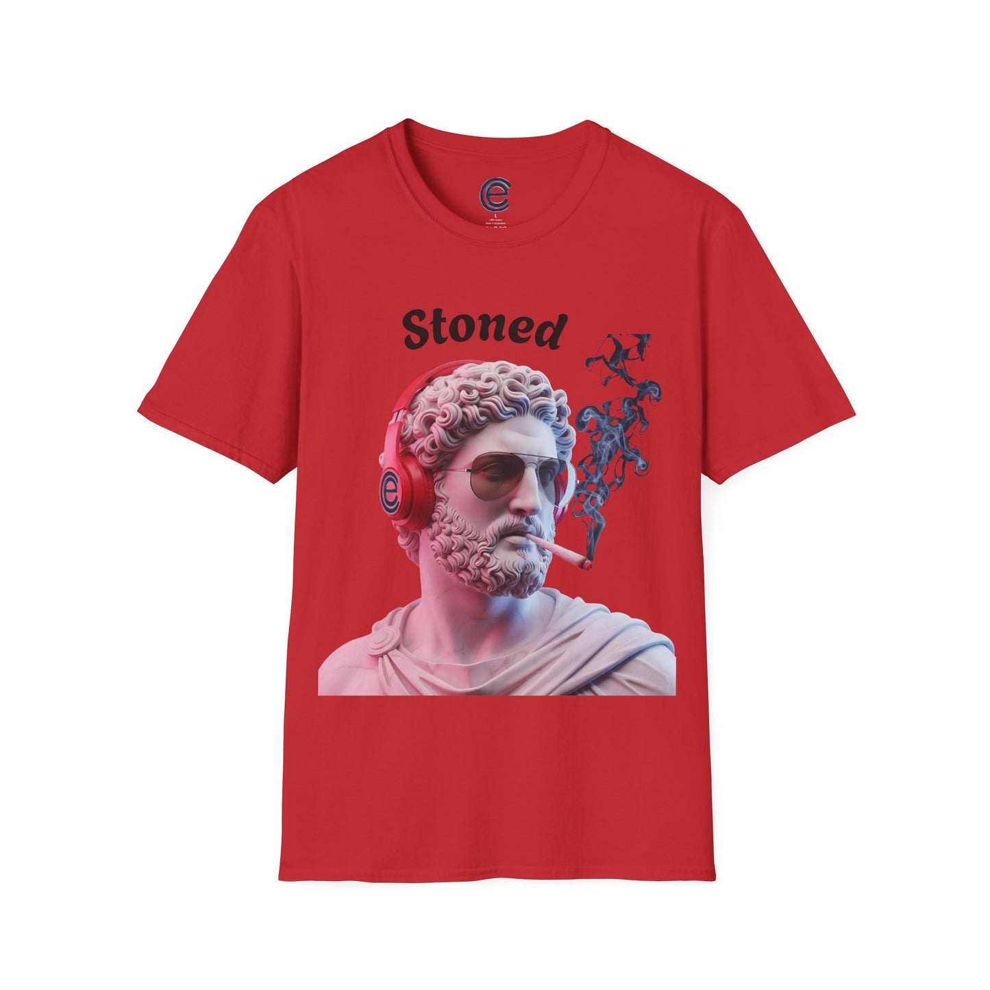 Stoned Smoker - Natural Graphic T-Shirt