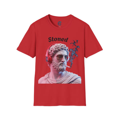 Stoned Smoker - Natural Graphic T-Shirt