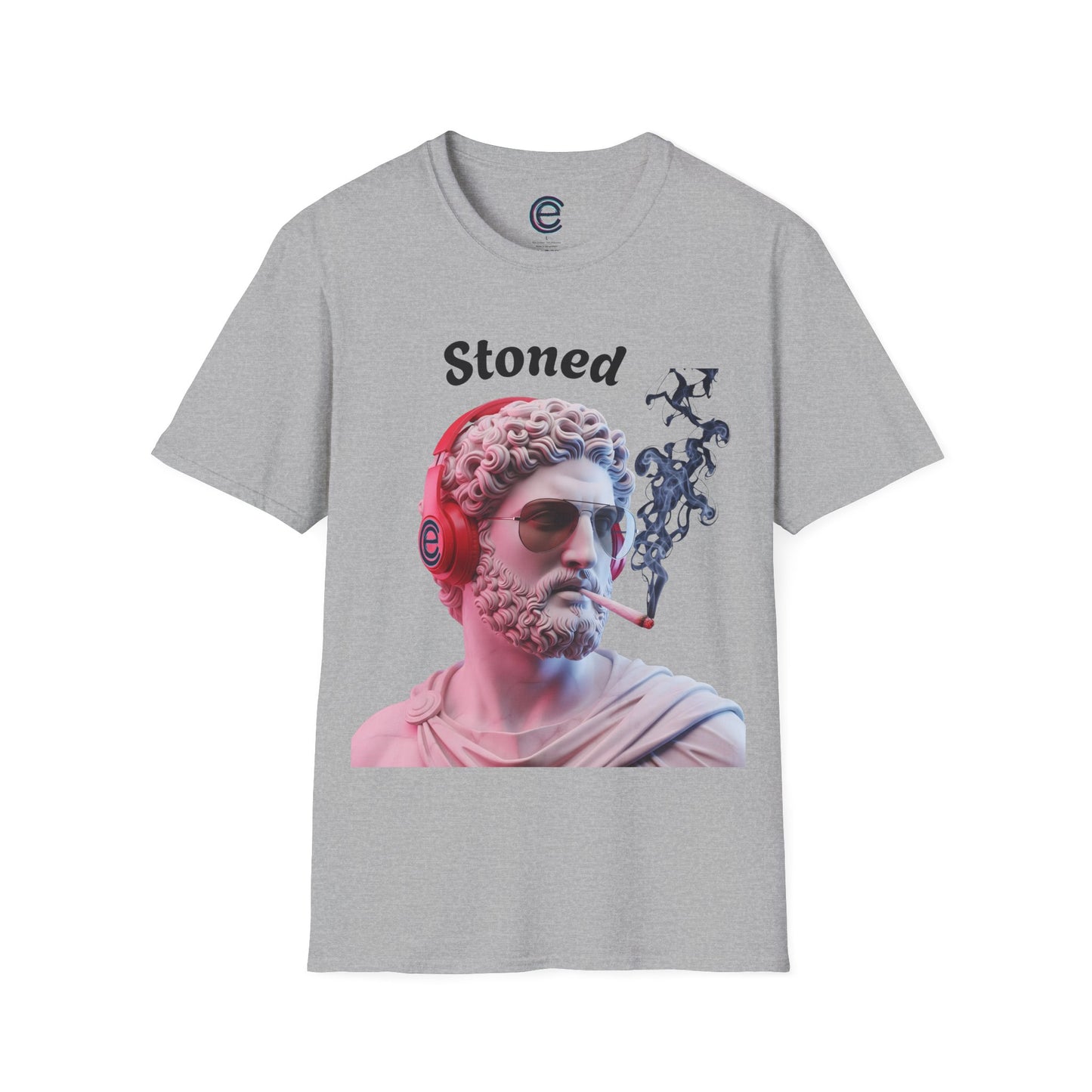 Stoned Smoker - Red Graphic T-Shirt