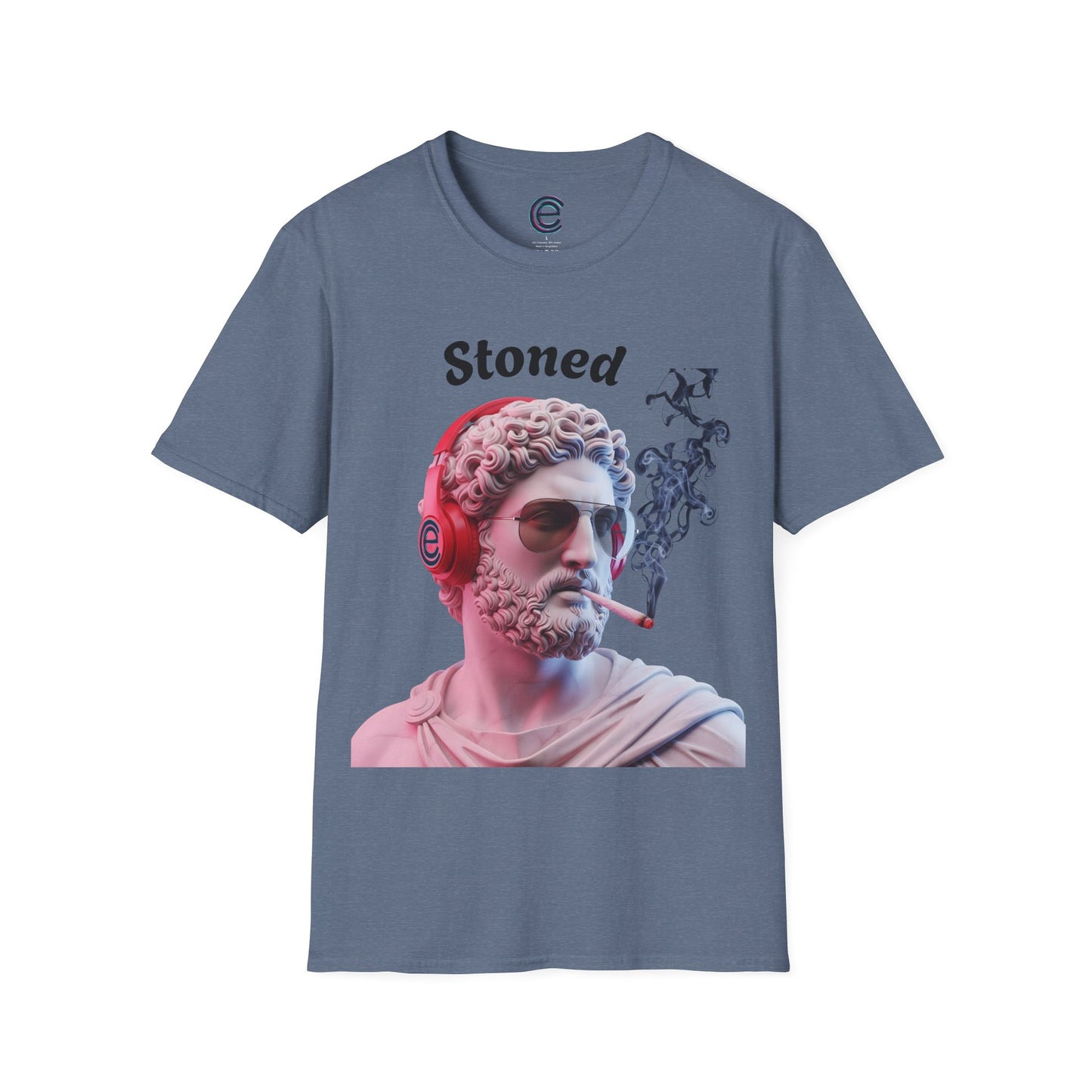 Stoned Smoker - White Graphic T-Shirt